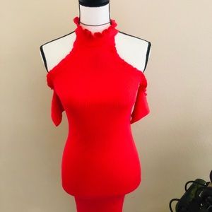 Cold Shoulder Mini Dress Tube Stretchy size small